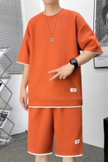 新款华夫格短袖套装，男装休闲套装，星座1106-2（原1111B）