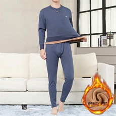 保暖内衣男士秋衣秋裤加绒加厚特厚中老年防寒套装TZ8003-P80，男装棉衣，星座310B-3