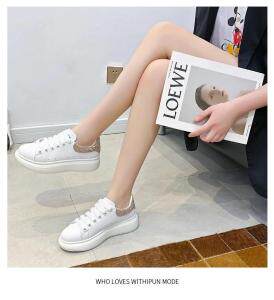 2021春季新款麦昆达松糕厚底真皮后尾带钻系带板鞋，其它，她他麦