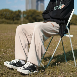 秋季ins潮牌直筒裤宽松百搭长裤日系复古休闲裤男 K4274-P32图片