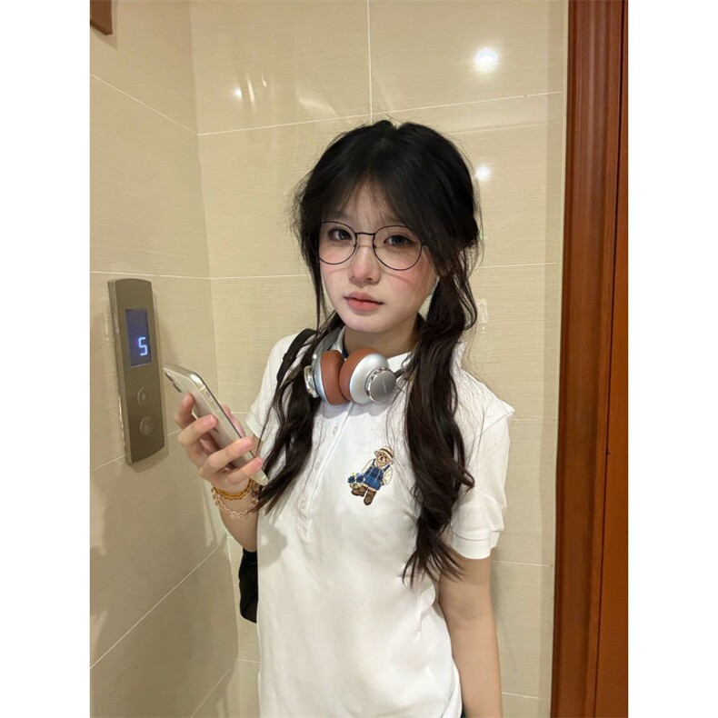 H0943-P35推荐#原版刺绣休闲翻领polo衫新款T恤图片