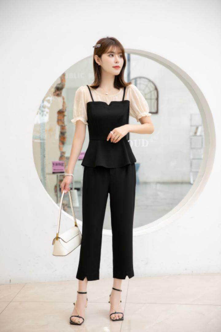 现货供应：韩版修身套装M一XXL，女装职业装，拉思维加丝