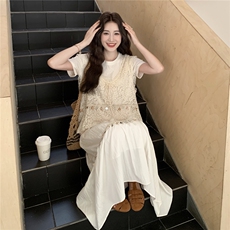 现货2025年夏季新款女装三件套装裙，女装套装/套裙，2C120
