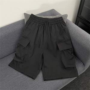工装短裤潮牌户外速干休闲裤时尚宽松直筒纯色五分裤LJ47 P30图片