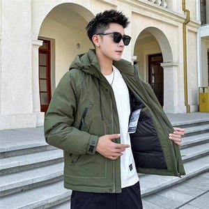 MV5-P225标连帽羽绒服男 石墨烯加厚保暖男士潮牌工装夹克外套图片
