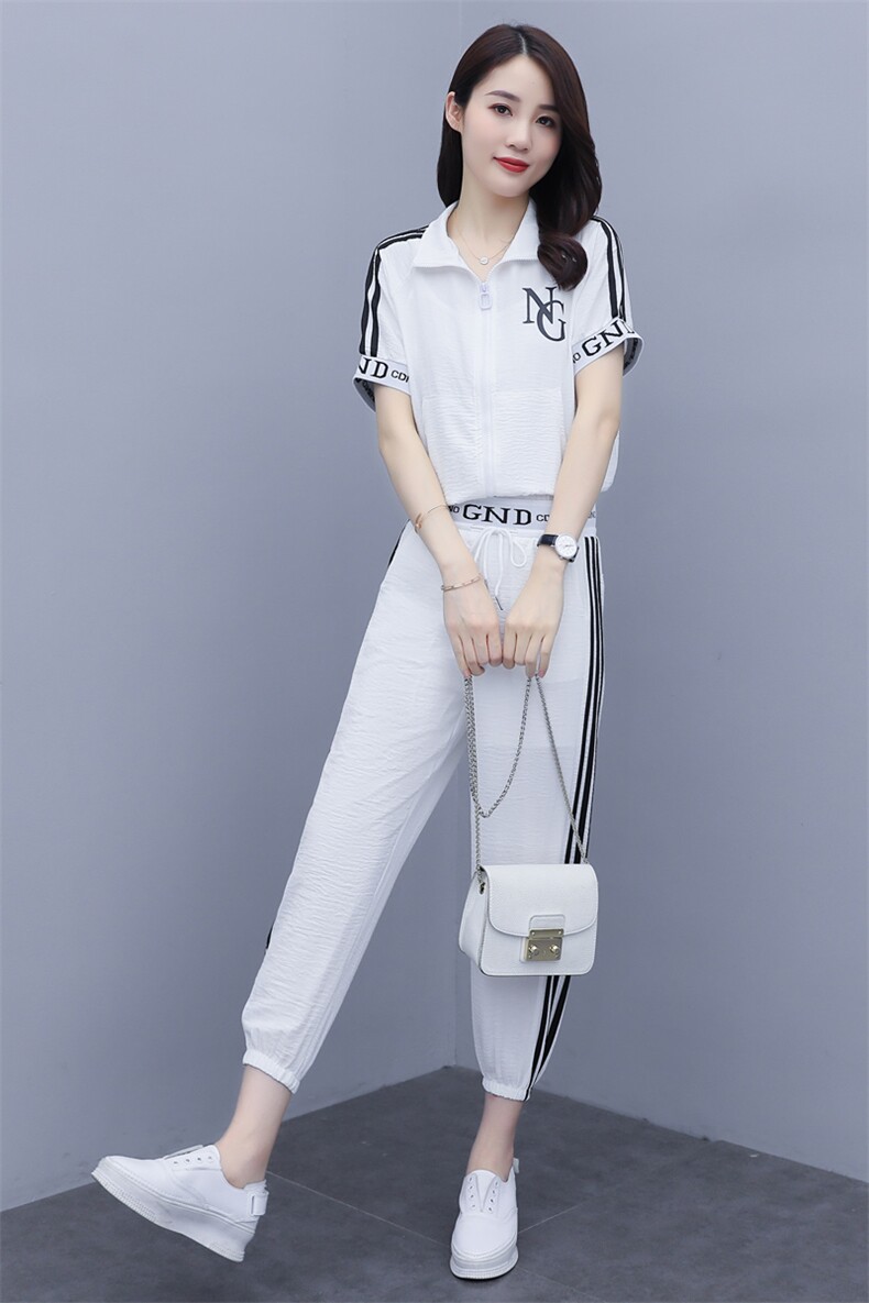 套装女夏2021年夏季新款女装时尚休闲拼接欧货大码女装,女装套装/套裙,瑶迪依秀