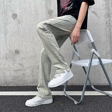 新款黄泥牛仔裤男女直筒做旧休闲显瘦裤美式高街微喇裤MN75-P55，男装牛仔裤，星座1008-1