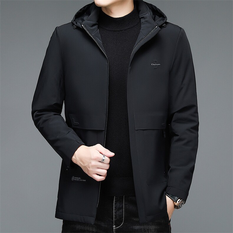 AN9851钱塘2020-3秋冬新款中老年男士连帽保暖羽绒服外套P240,男装羽绒服,钱塘207-3