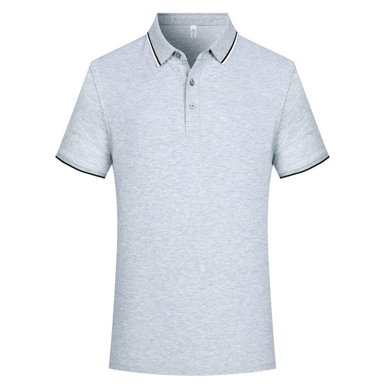 拼接翻领半扣定制工作服男士短袖2616-p45,男装T恤,星座1602B（原101B-1）