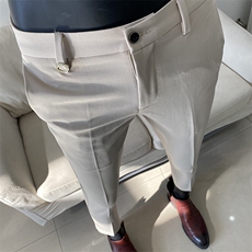 春季西裤男修身直筒高级感商务休闲男士九分裤9089—特批P45，男装休闲裤，电商B368