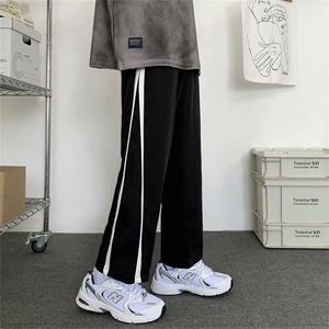 休闲长裤男秋冬季运动裤子港风宽松ins直筒拖地裤k740-p30 加绒40图片