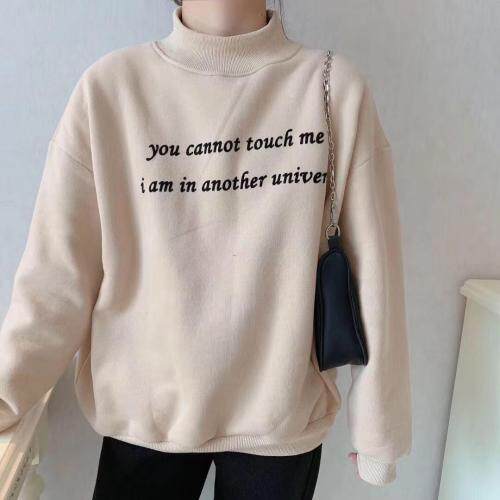 欧货植绒小字母卫衣，女装卫衣/绒衫，青迈国际