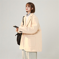 N6169/P95加棉P105冬季中性风开叉呢料毛呢西服男女外套呢大衣，男装西服，电商A141