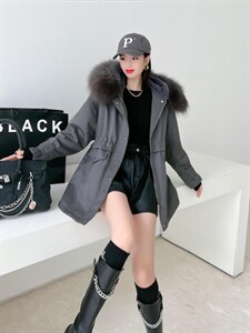 派克貉子毛三色三码M  L   XL图片