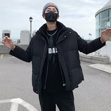 美式高级感假两件棉衣男2024冬加厚保暖宽松休闲立领棉服W223/P95，男装棉衣，星座506