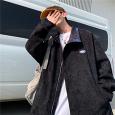 TP30W310两面穿风衣外套新款白底棒球服韩版宽松时尚夹克上衣，男装风衣，电商A170