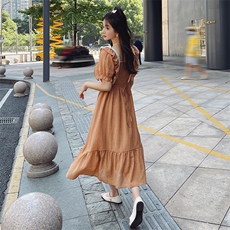 新款茶歇韩系甜美连衣裙【现货】082-5083-P115K168，女装连衣裙，浙宝192（原082）