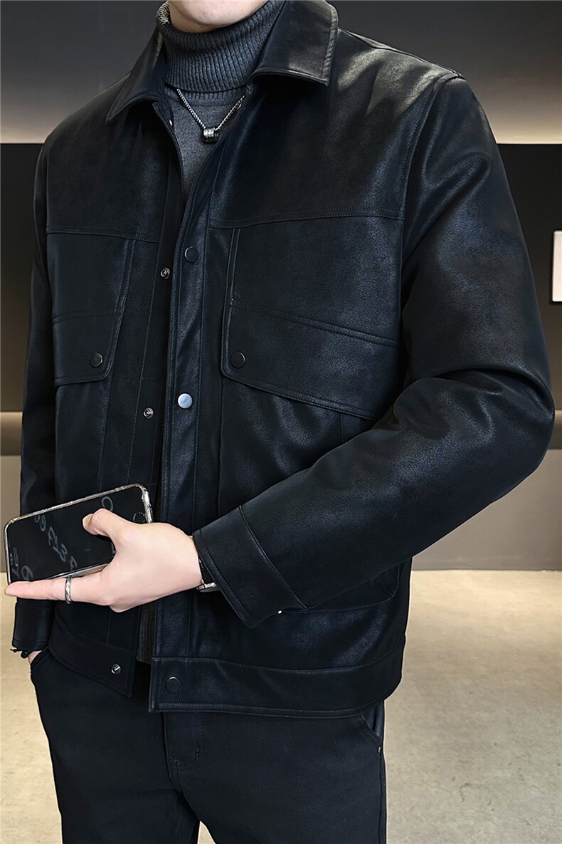 新标90绒羽绒服男冬季2025新款皮夹克7天后出货A313-8878-P245,男装夹克,电商A313