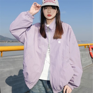 立领薄款夹克女2025秋款外套时尚百搭休闲上衣AK221P65,一米九穿搭男生图片