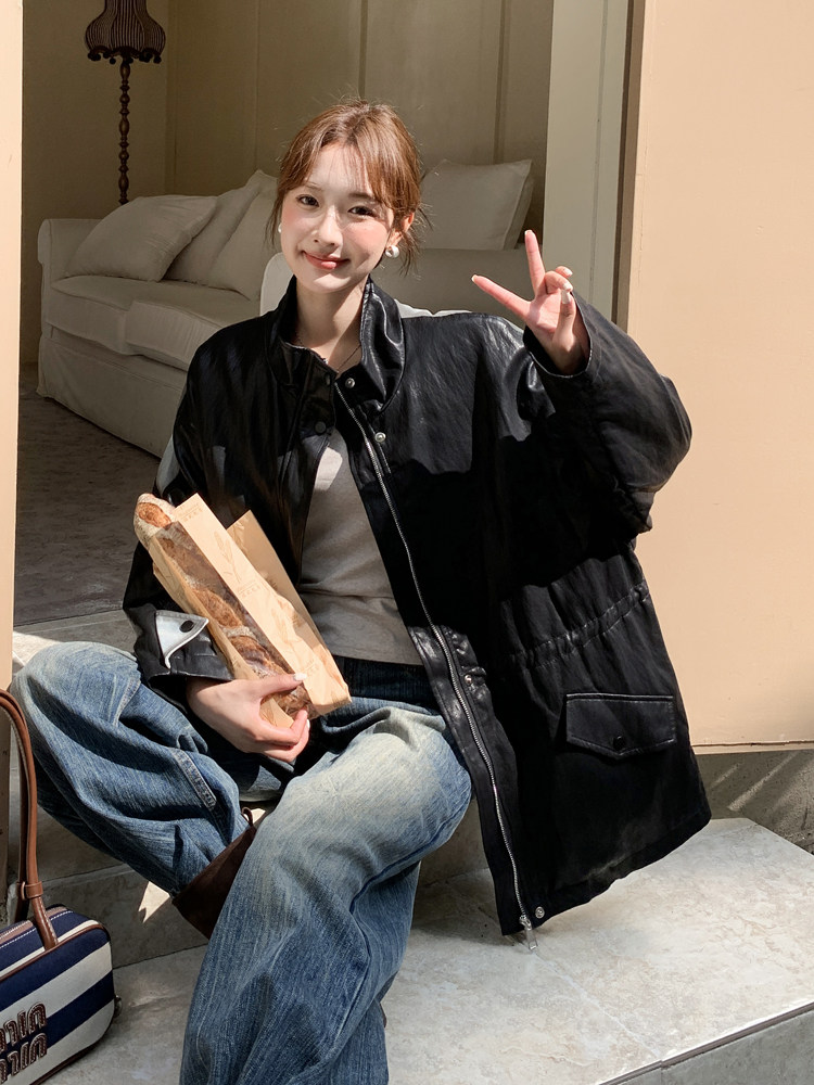 【现货】数据好加棉皮衣外套P185-K268,女装皮衣,浙宝128A
