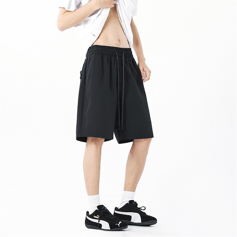 B258-K2889-P19控39.9抖音品质泡泡纱短裤成分聚酯纤维,男装牛仔裤,电商B258