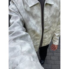 722-P62美式重磅扎染翻领衣夹克男女宽松痞帅复古高级感飞行员，男装夹克，电商B323A