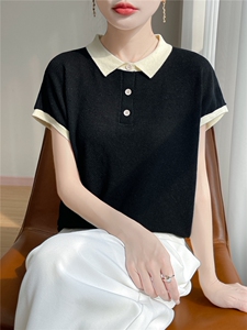 轻奢简约针织衫女春宽松薄款显瘦软糯低领毛衣打底衫内搭图片