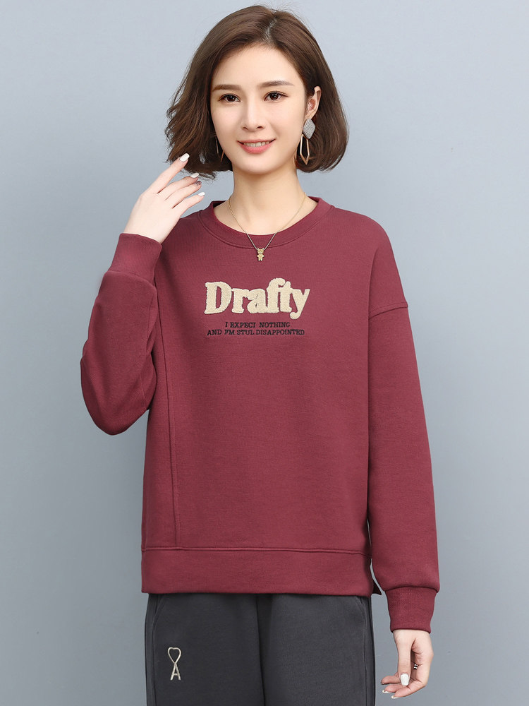 2023年春季新款潮时尚套头圆领卫衣女长袖韩版休闲百搭上衣打底衫,女装卫衣/绒衫,简韵佳