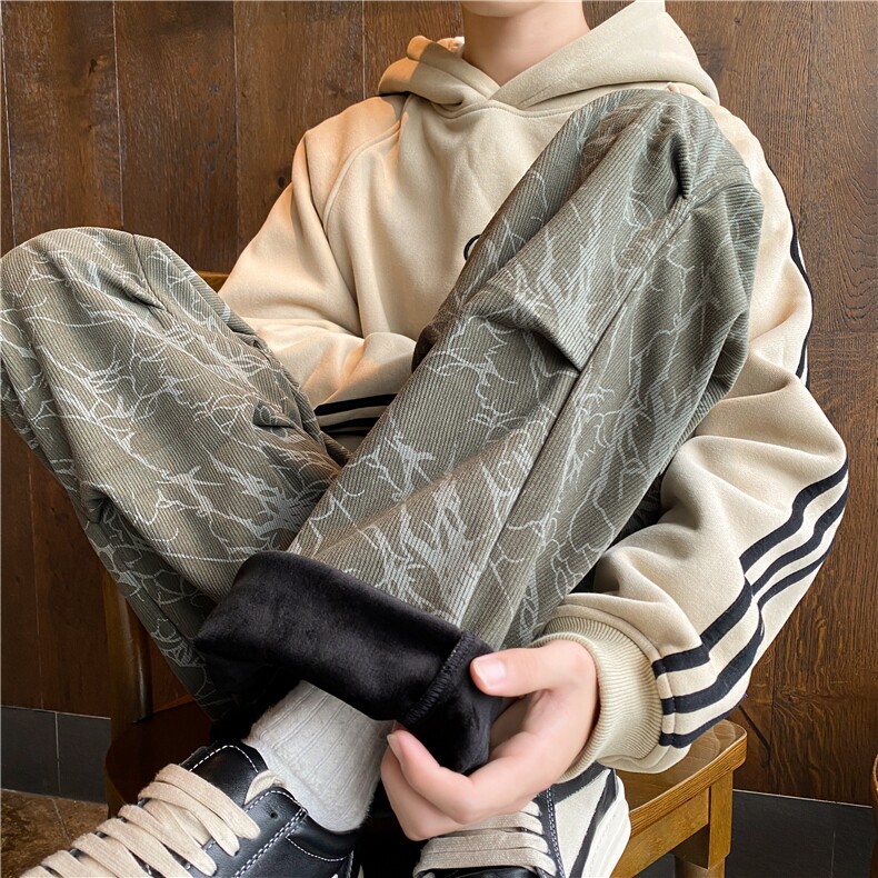 2025冬季加绒加厚灯芯绒宽松休闲裤B315-K24299JR-特p40控78,男装休闲裤,电商B315
