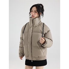 冬季clean立领棉服中性加厚PU皮短款棉衣HZ8810-特P72不议价，男装棉衣，星座610B-1