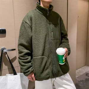 冬款泰迪绒开衫加大加厚棉服男XZ109-P90图片