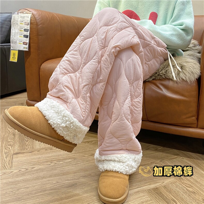 抖音品质冬季新款加厚保暖棉裤葫芦格宽松长裤B315-K877-p65控88，男装棉裤，电商B315