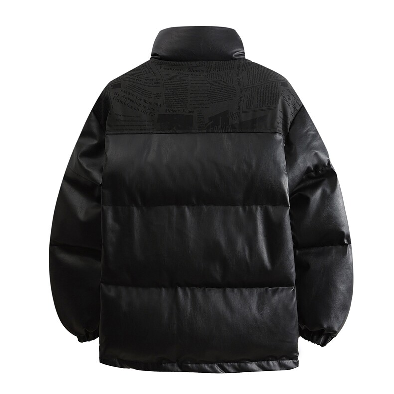 得物白底PU皮棉服宽松港风棉衣立领冬棉袄PM01-P115限158抖控188,男装棉衣,电商B370