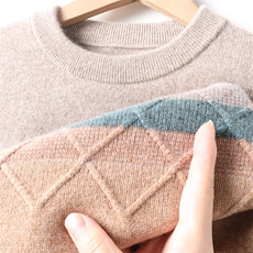 轻奢高货商场品质做工精细百分百山羊绒厚款套衫，男装羊绒套衫，钱塘207-1