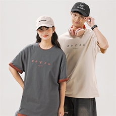 2025夏季新款男装日系潮牌纯色圆领宽松短袖休闲T恤半袖T922-F38，男装T恤，电商A101（原外27）