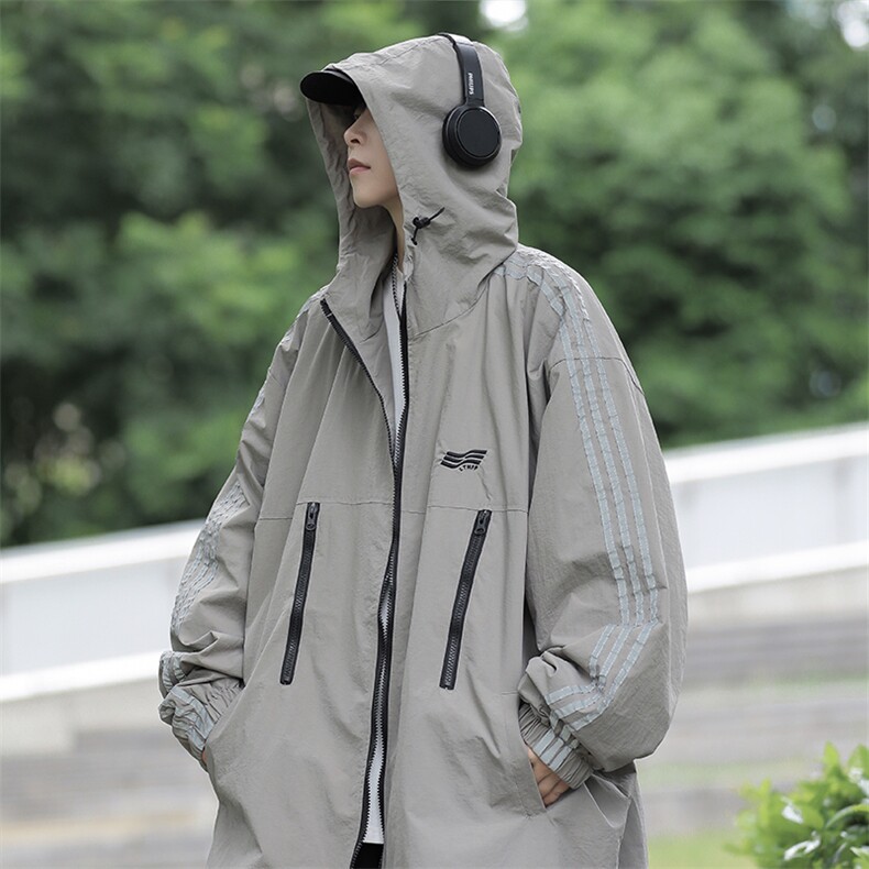 A685-P60户外机能连帽冲锋衣外套男女同款撞色拼色宽松工装夹克,男装夹克,星座512-6