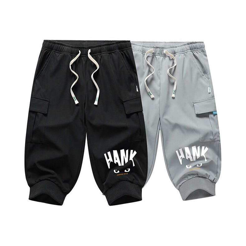 2025夏季新款男士七分裤时尚休闲马裤潮流男裤子KZ1067-P28，男装休闲裤，星座217-4