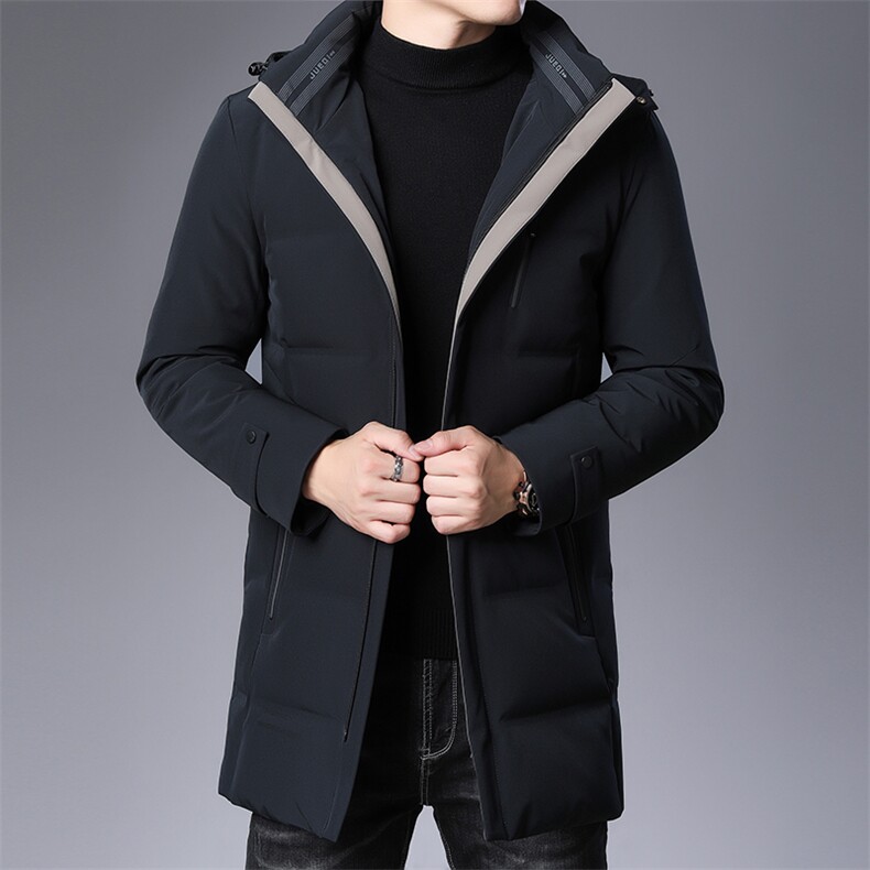 AN9031钱塘2020-3秋冬新款中长款男士商务休闲连帽羽绒服外套P215,男装羽绒服,钱塘207-3