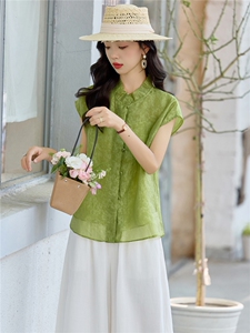 现货2026年夏季新中式上衣麻料阔腿裤子，可分开卖图片