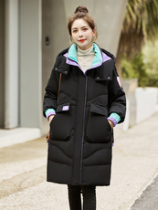 时尚女装秋冬新款高腰显瘦开叉半身裙中长款包臀裙，女装羽绒服，贵人树