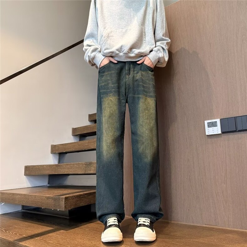 牛仔裤男2024秋冬季新款美式S258P42,男装牛仔裤,星座1116-2