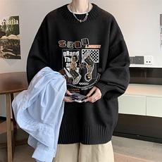 半高领毛衣男士大码针织衫男毛线衣男M18282-P45加绒款-P65，男装针织衫/毛衣，电商A040