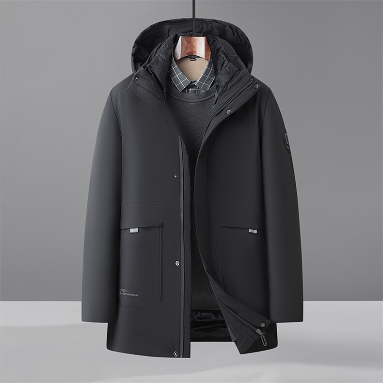 2023新款羽绒服男士外套连帽可脱卸加厚防风滑雪服潮,男装羽绒服,电商B212（原钱塘6029）