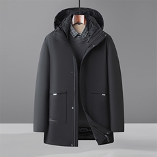 2023新款羽绒服男士外套连帽可脱卸加厚防风滑雪服潮，男装羽绒服，电商B212（原钱塘6029）