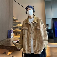 牛仔外套男秋季新品宽松ins潮牌百搭港风复古痞帅休闲夹克，男装工装外套，星座1210-1