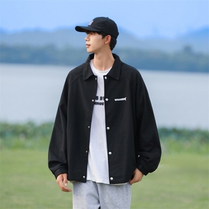 217-2-JK24132-P55早秋新款薄款夹克衬衫男日系工装痞帅外套