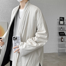 8XL-M新中式夹棉加厚棉衣冬棉麻复古禅意棉服棉袄MY1703P98控128，男装棉衣，电商D206-1