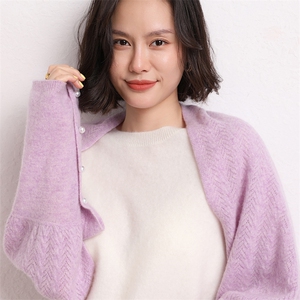 羊绒围巾女冬季针织围脖加厚保暖纯色百搭披肩图片