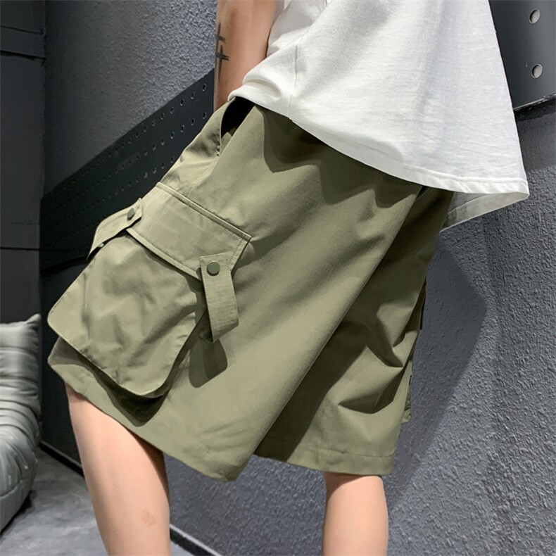 新款工装短裤男潮牌ins休闲裤宽松大码中裤五分裤D0615-P40图片