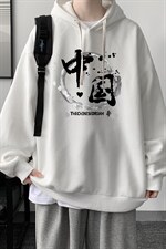 WY2134-P35纯棉连帽卫衣男大码运动帽衫宽松薄外套男，男装卫衣，电商A040
